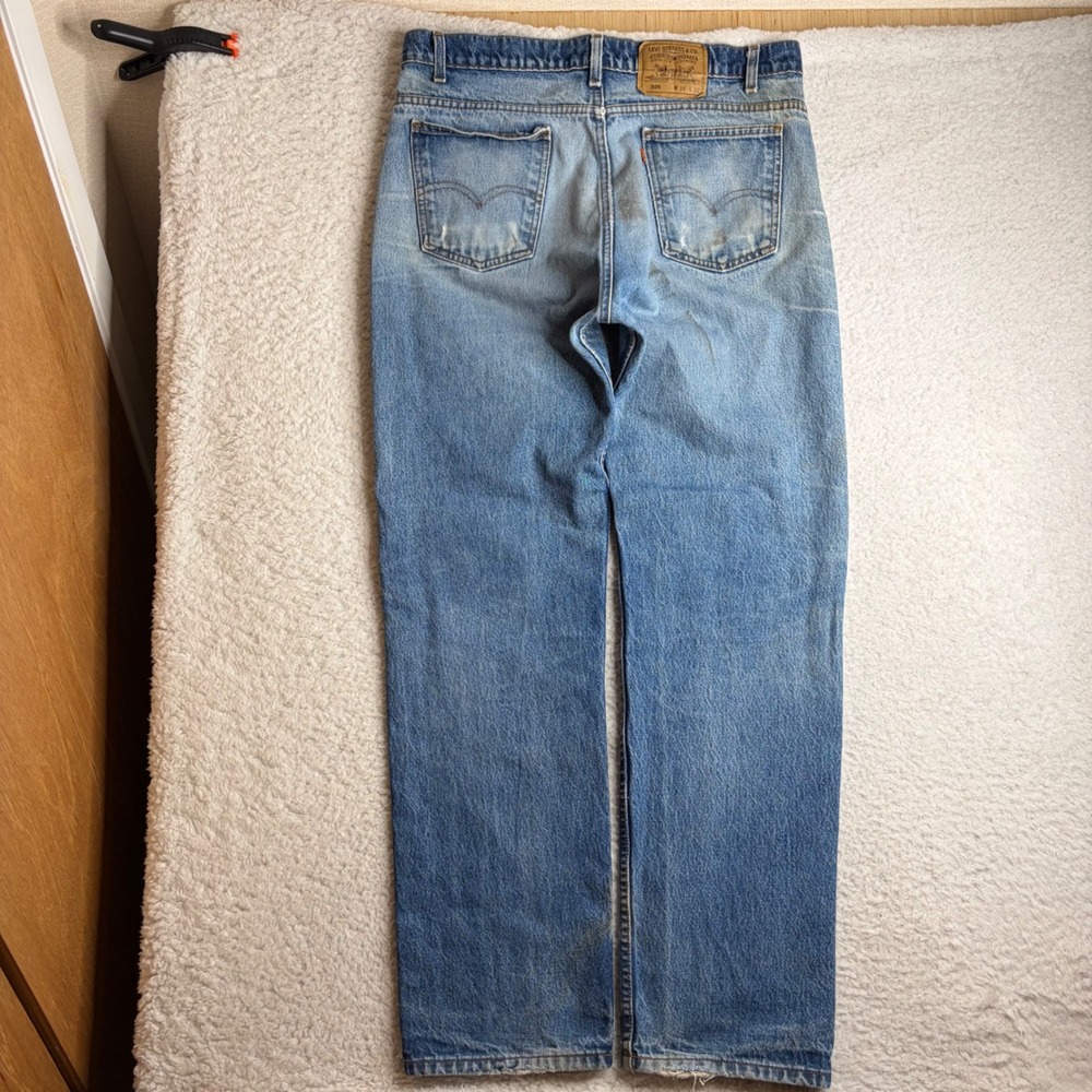 Vintage Levis 505 Orange Tab Jeans Men 38x32 (36x31) FADE USA Blue Straight Leg